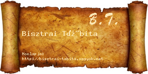 Bisztrai Tábita névjegykártya